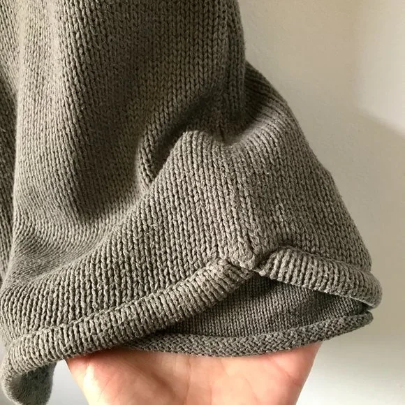 BCBGeneration Grey Mock Neck Button Short Sleeve Sweater, Size M - Picture 7 of 11